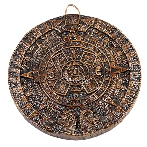 Novica Brown Ceramic Calendar Wall Art Home Decor Cerámico calendario Mural Decoración del hogar