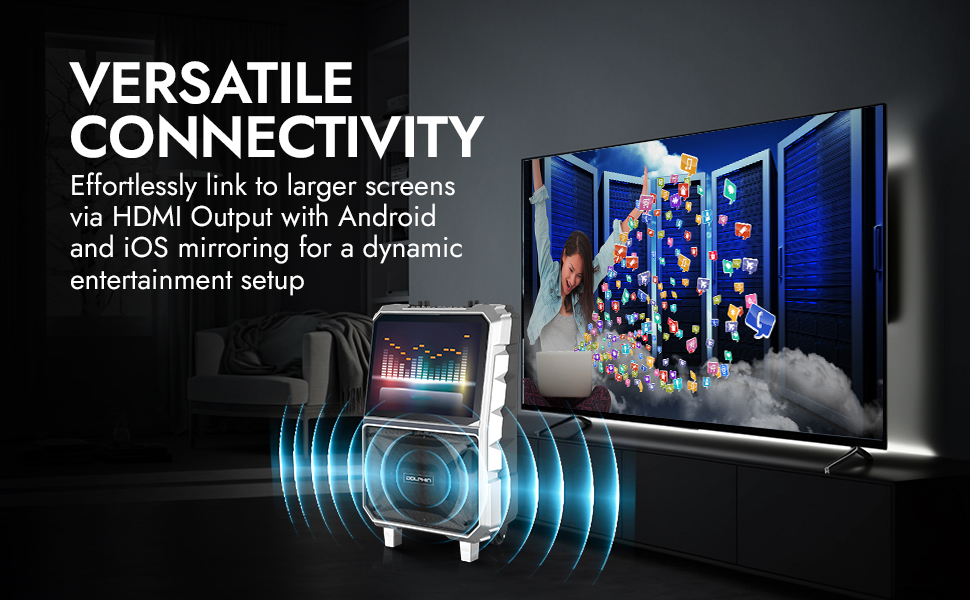 music karoake speakers pantalla events large disco led input mike sound voice bosina equipo sonido
