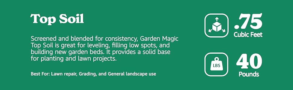 Michigan Peat Garden Magic Organic Planting Potting Top Soil Blend, 40 Pound Bag