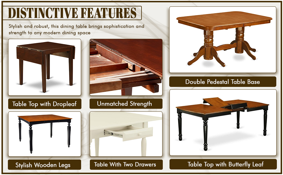 Dining Set Includes a Rectangle Xtenczar Dining Table