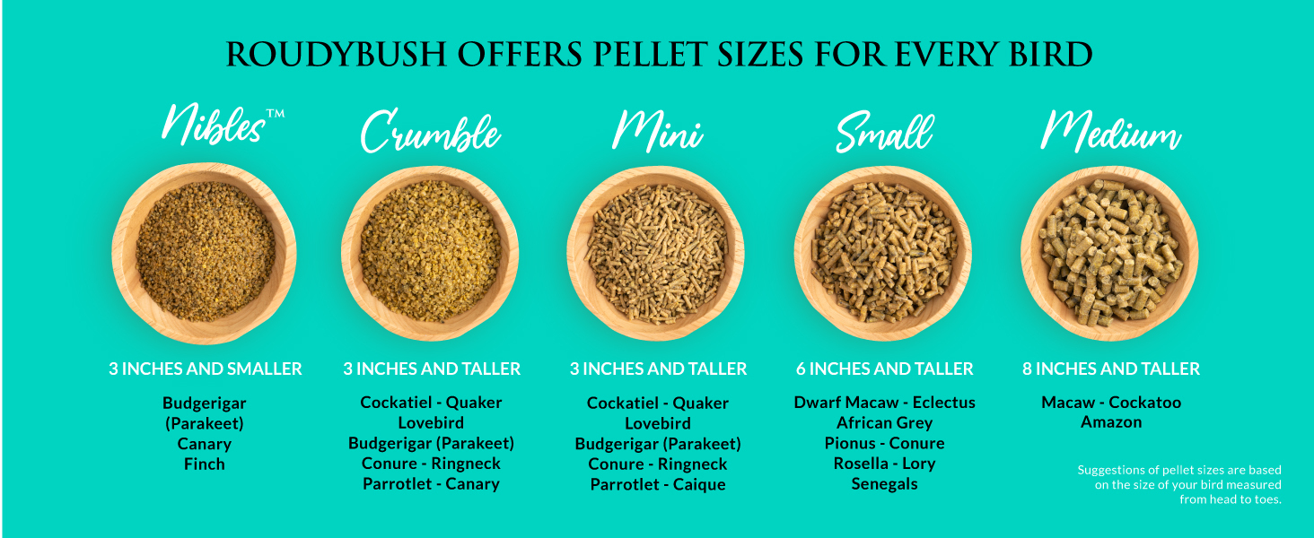 feed sizes