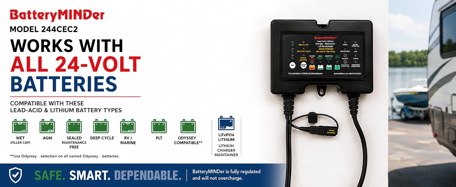 batteryminder battery charger maintainer desulfator
