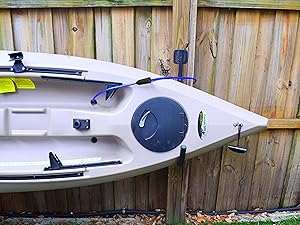 Kayak secured using the DocksLocks security cable with key lock