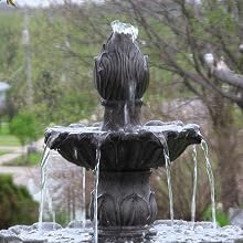outdoor water fountain feature