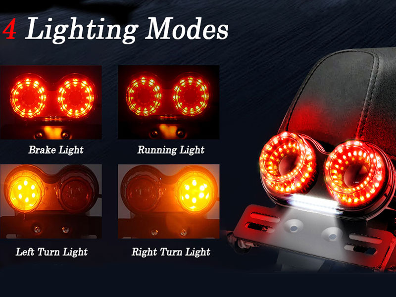 red rear lights for motorbikes