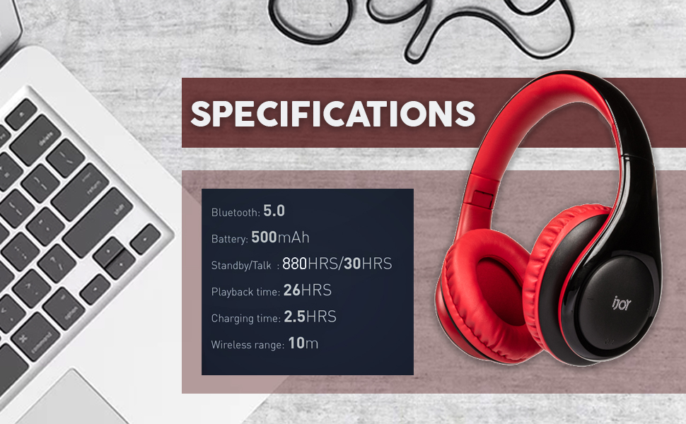 noise canceling ijoy iso bluetooth headphone wireless headset over ear with microphone wired