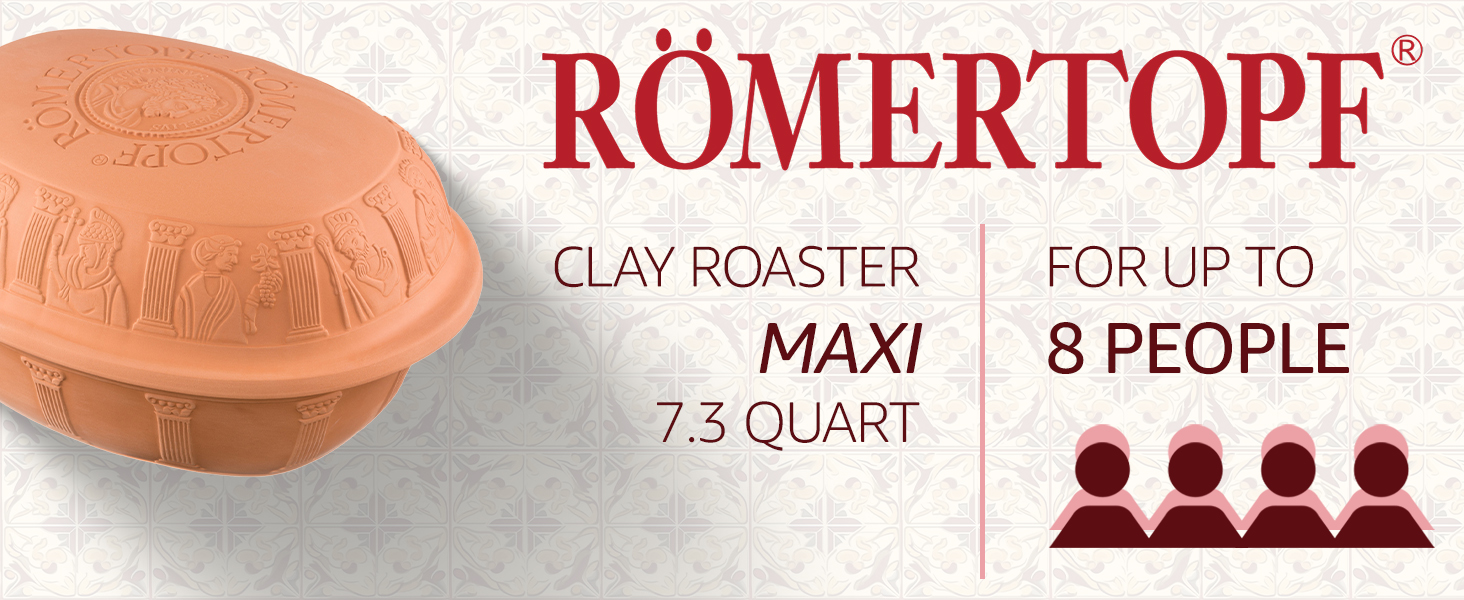 Römertopf Clay Roaster Cooking Pot Maxi for 8 People