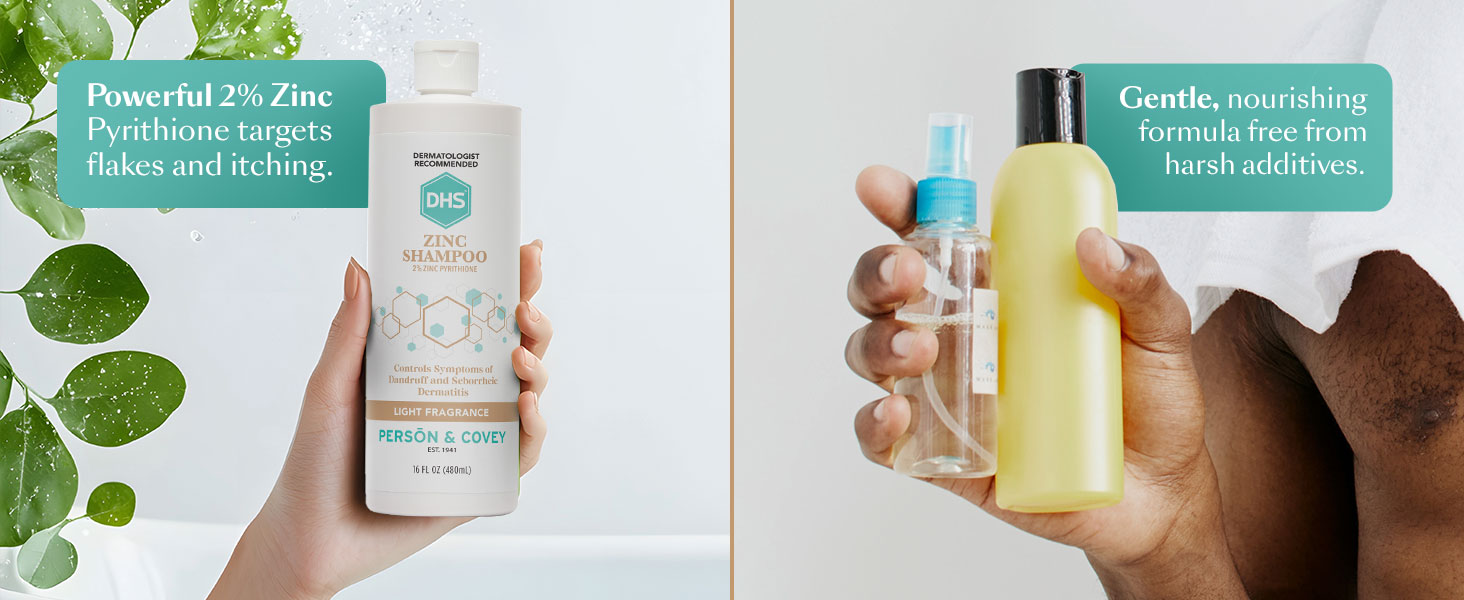 Powerful 2% Zinc Pyrithione targets flakes and itching.