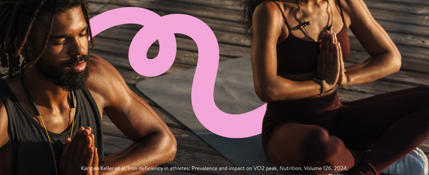 man and woman doing yoga