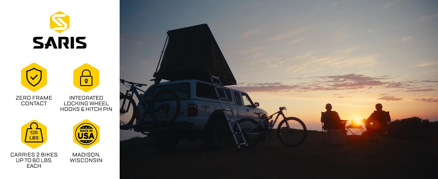 Saris freedom 2-bike hitch rack