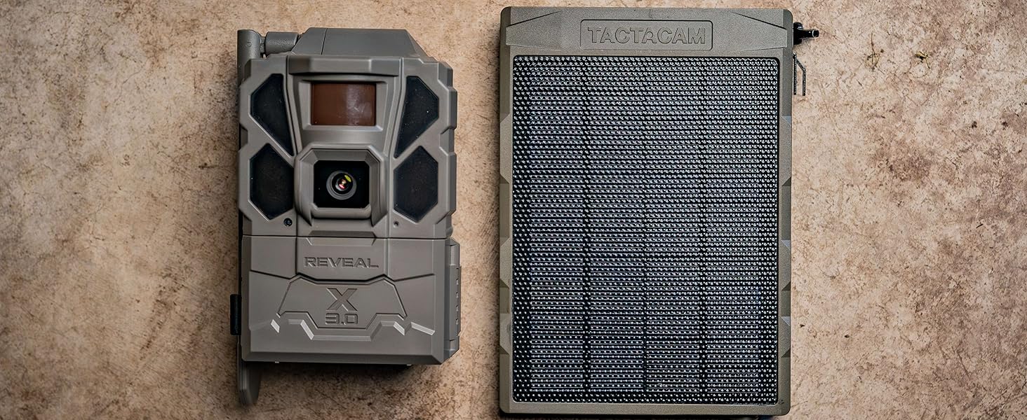 solar panel reveal tactacam trail camera power battery