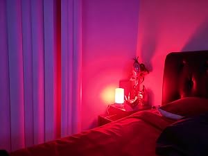 use warm white for reading, then switch to a dim color for ambiance when winding down