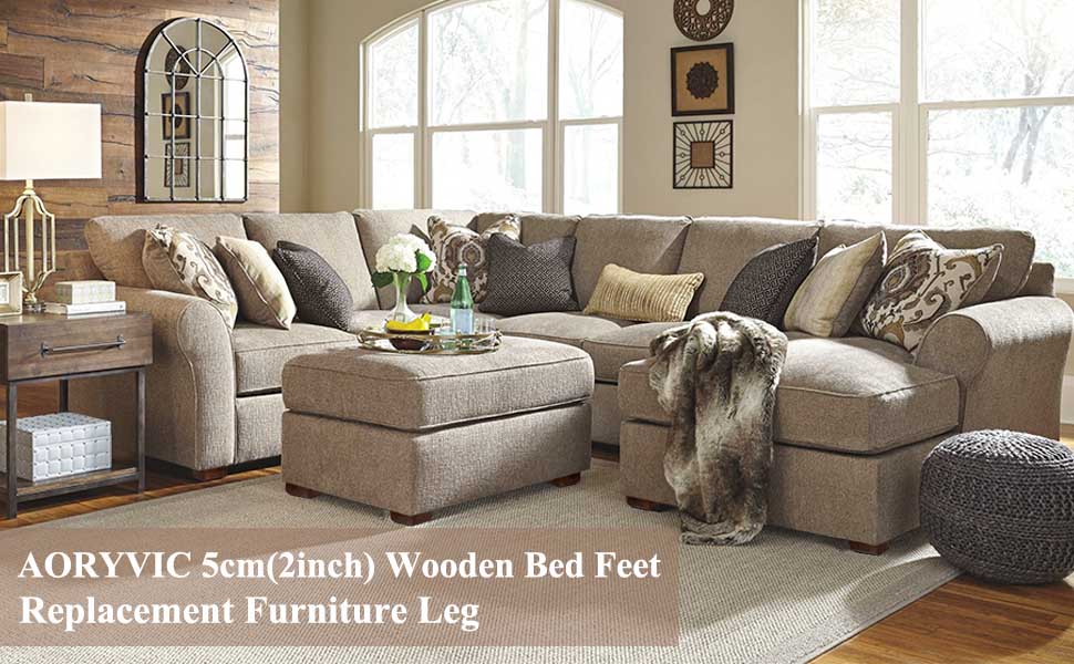 2 in wood sofa feet