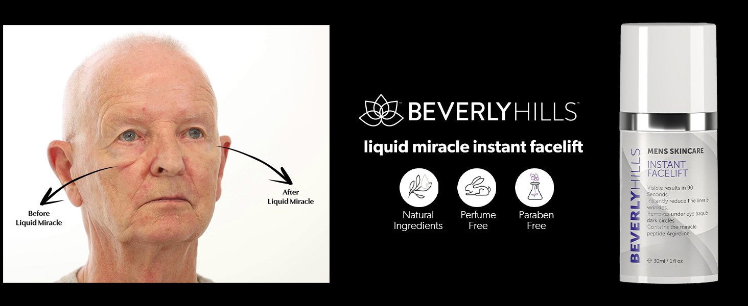 Tratamiento de suero para ojos y estiramiento facial instantáneo para hombres para ojeras ojos