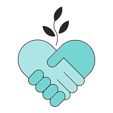 Illustration of a handshake with a tree branch coming out of it.