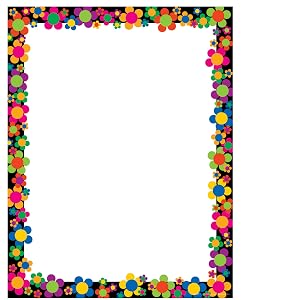 Neon flower computer paper