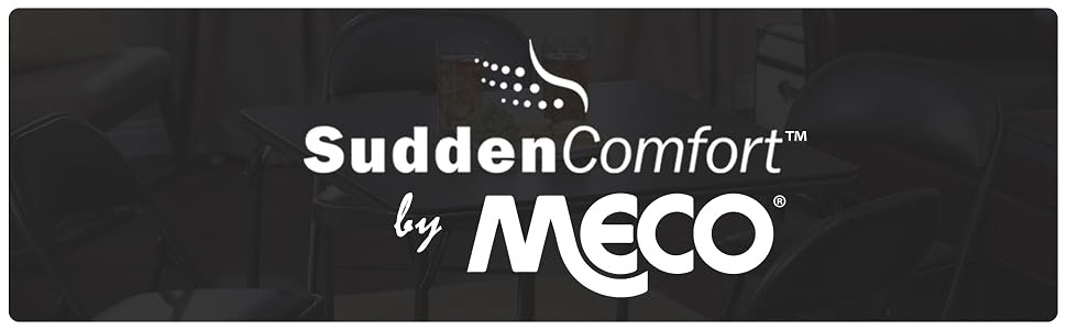 MECO Sudden Comfort 34 x 34 Inch Square Metal Folding Dining Card Table, Buff