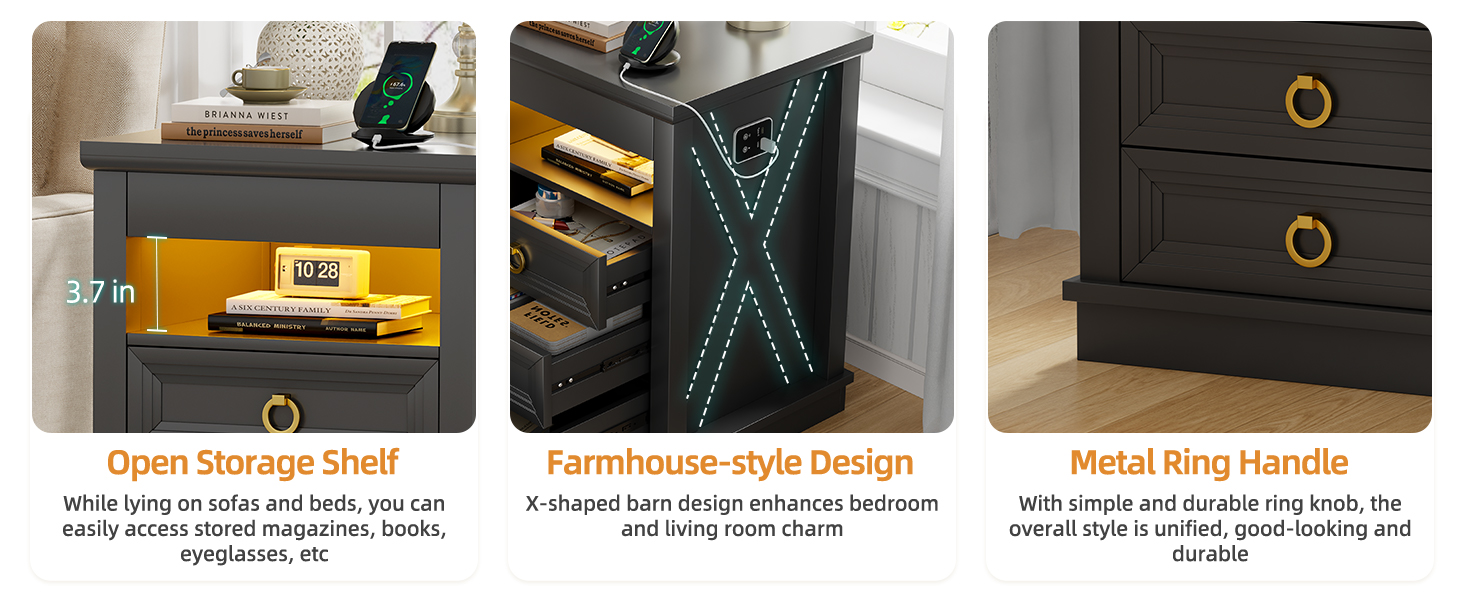 Diverse Design Nightstands