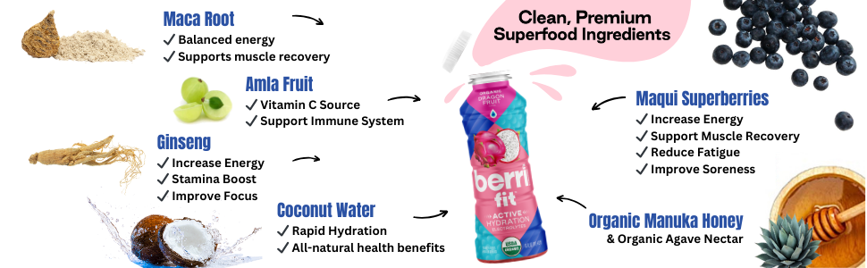 organic dragon fruit electrolyte drink