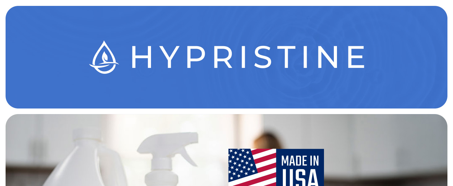 Hypristine Logo in blue background