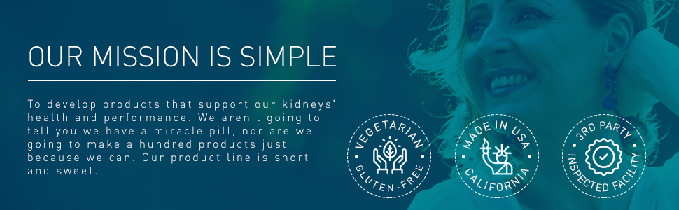 our mission is simple to develop products that support our kidneys' health and performance