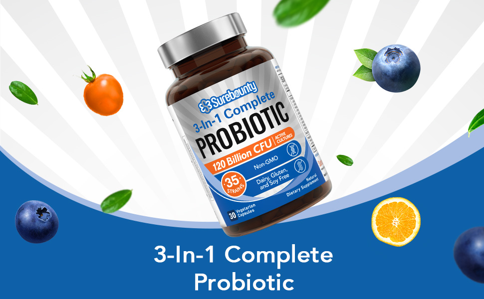 Say bye bye to bloating, winter invaders with Surebounty 3-In-1 Complete Probiotic.*