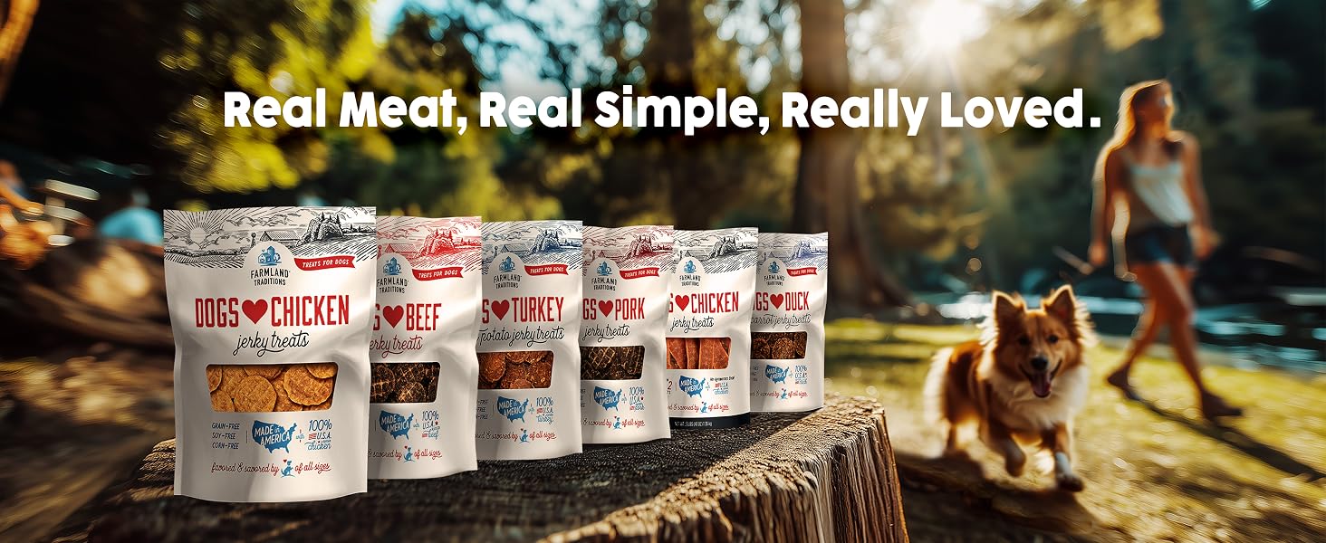 US made dog jerky beef chicken