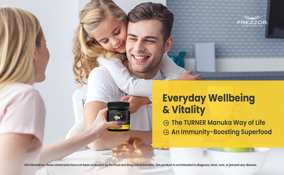 FREZZOR Premium Raw Multifloral Manuka Honey New Zealand with UAF1000+ Super Antioxidant infused