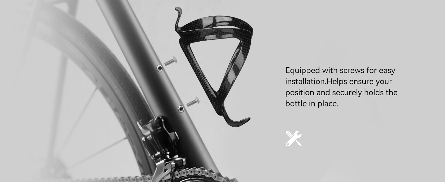 PERGEAR Carbon Fiber Lightweight Bicycle Water Bottle Cage for Cycling