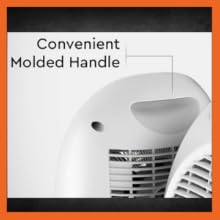 comfort zone portable table space heater has a convenient carry handle to transport