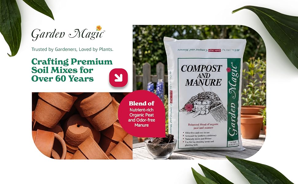 Michigan Peat 5240 Outdoor Lawn Garden Compost and Manure Blend