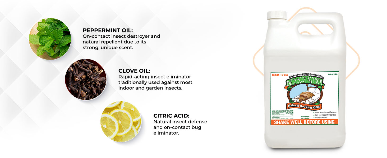 Active Ingredients: Peppermint Oil, Clove Oil and Citric Acid