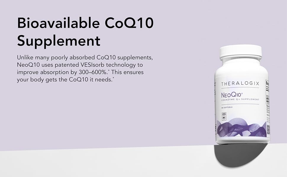 Bioavailable CoQ10 Supplement. NeoQ10 uses patented VESIsorb technology to improve absorption