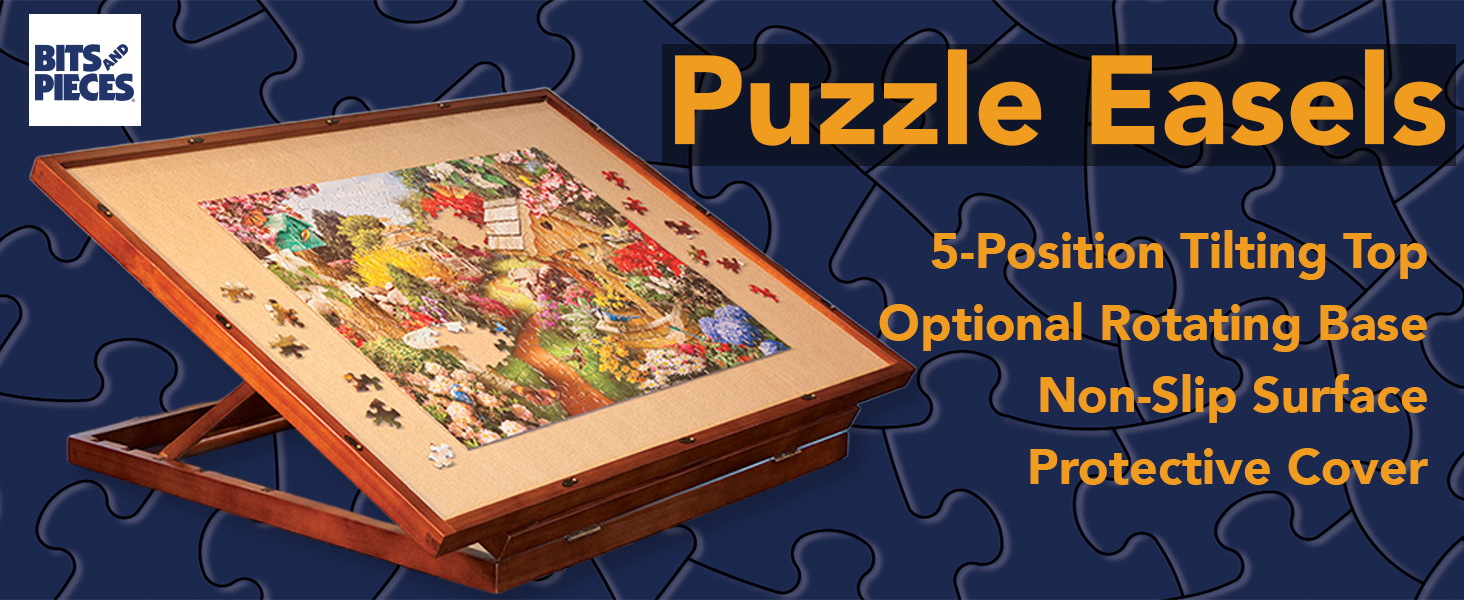Puzzle Easel from Bits and Pieces, puzzle board, puzzle storage, and puzzle caddy all in one