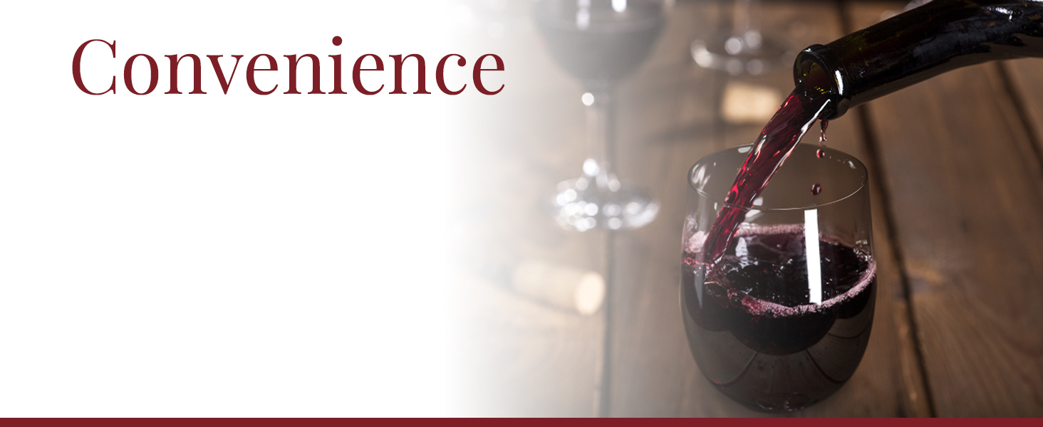 wine glasses convenience