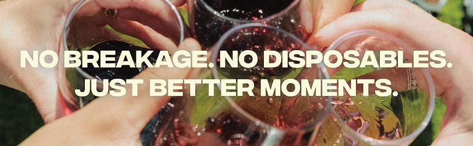 Govino unbreakable wine glasses. No breakage. No disposables. Just better moments.