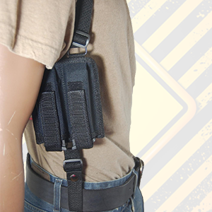 Barsony New Concealment Shoulder Holster w/Double Mag Pouch Compact 9mm 40 45
