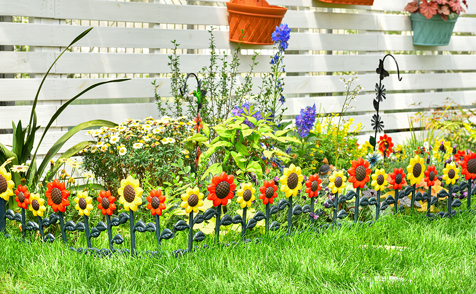 sunflower garden fence