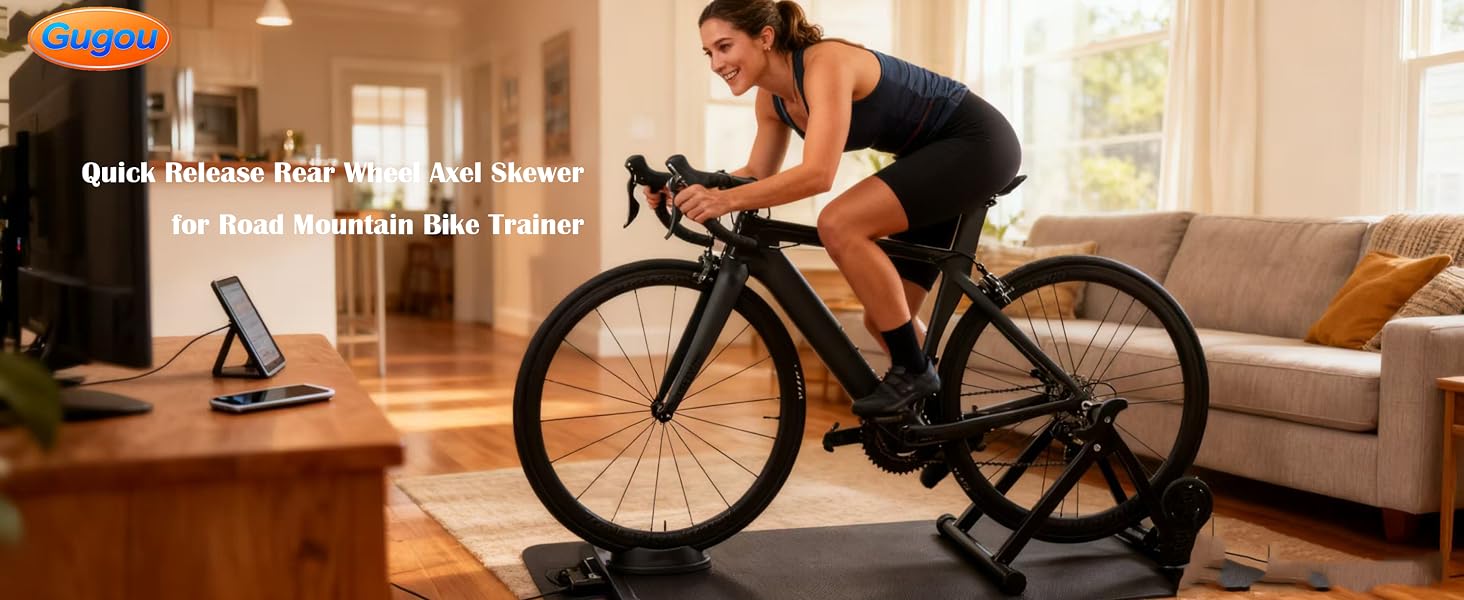 Replacement Skewer – Quick Release Rear Wheel Axel Skewer for Road Mountain Bike Trainer