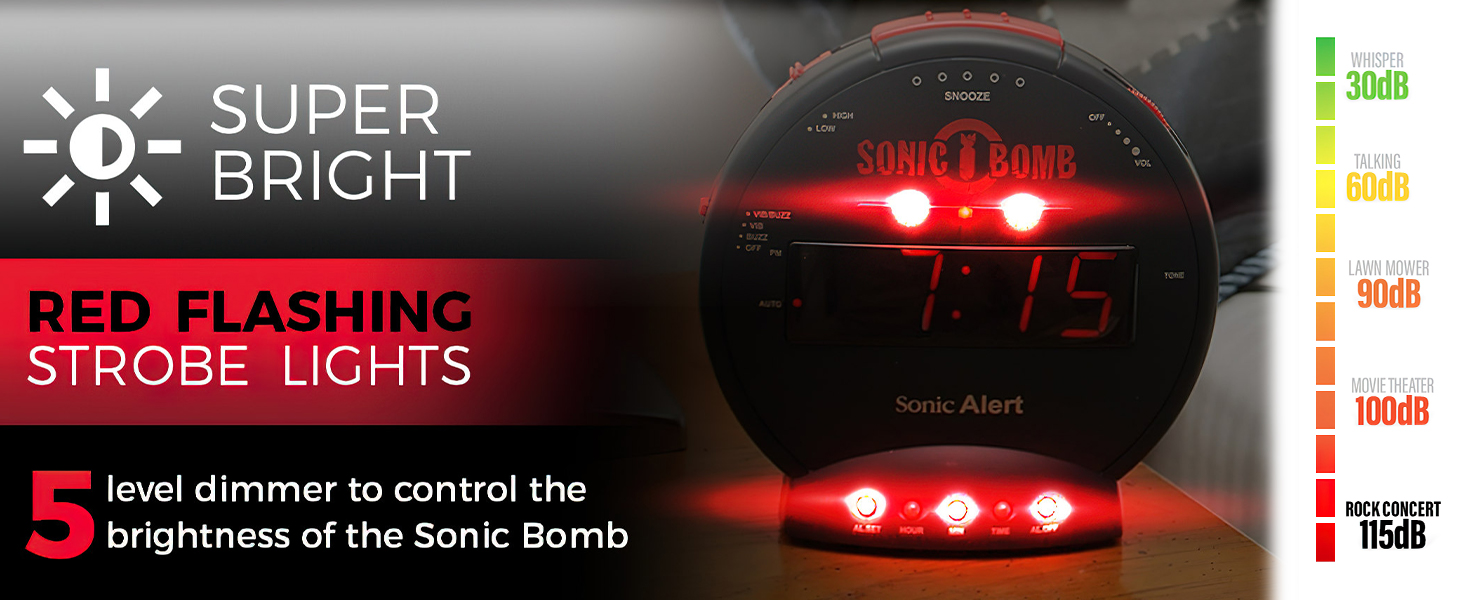 extremely loud alarm clock for very heavy sleepers, vibrating bed alarm clock, bed shaker alarm