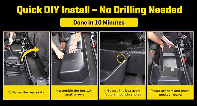 Truck Underseat Storage for Ford F150 F250 F350 F450 F550 Accessory Under Seat Box Tool F 150 F-150