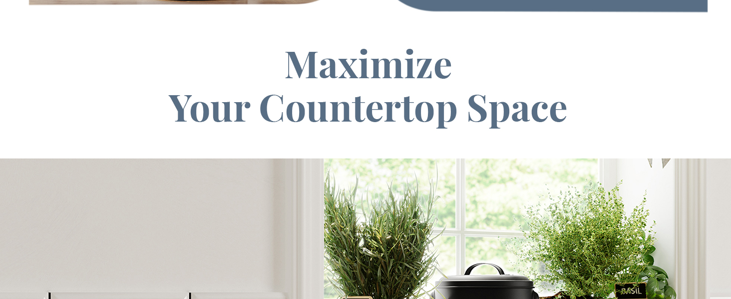 Odor Reduction Compost Bin Kitchen Countertop Smell-absorbing Filters Clean Fresh Airflow Design