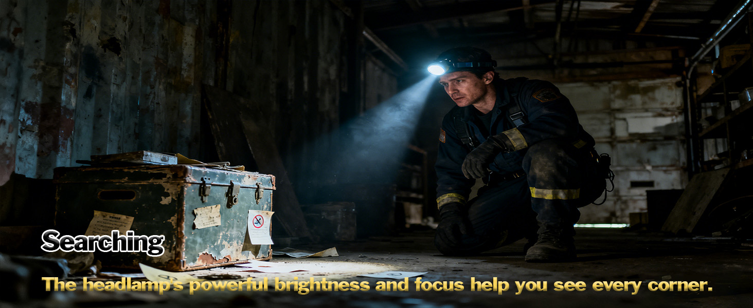 Large search headlamp is equipped with LED highlight light source. provide long lighting distances