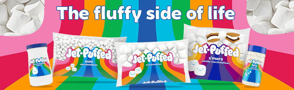 the fluffy side of life with a group shot of marshmallow packages