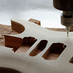Solid wood guitar body