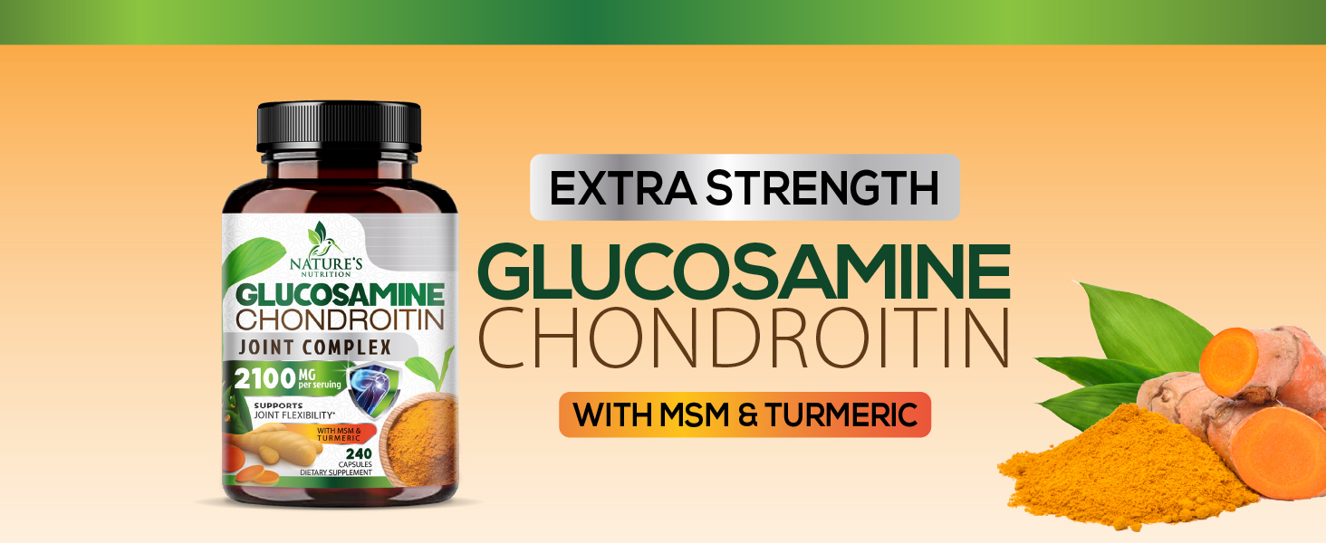 Glucosamine Chondroitin MSM Turmeric Triple Strength glucosamina condroitina sulfate