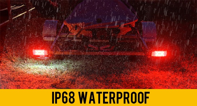 partsam 12v led submersible low profile rectangular trailer lights
