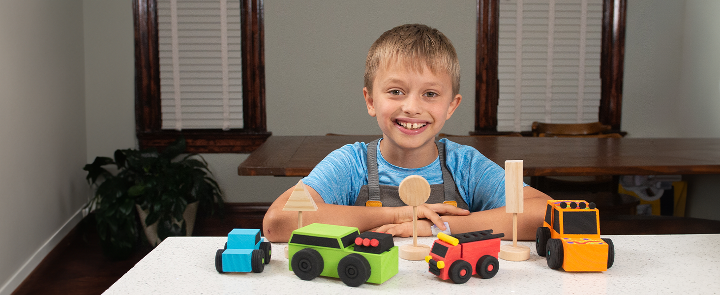 Race to Create: "Build and paint your own wooden cars.