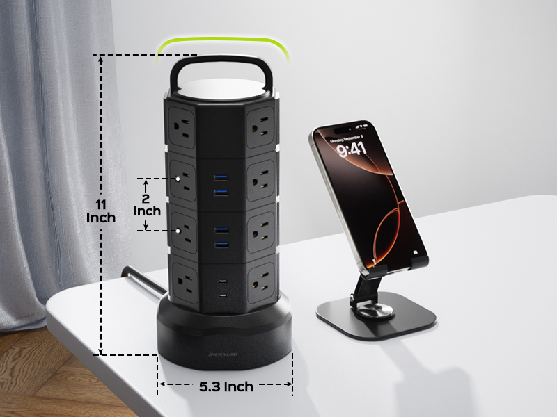 portable &amp;amp;amp;amp; small footprint power strip with usb ports