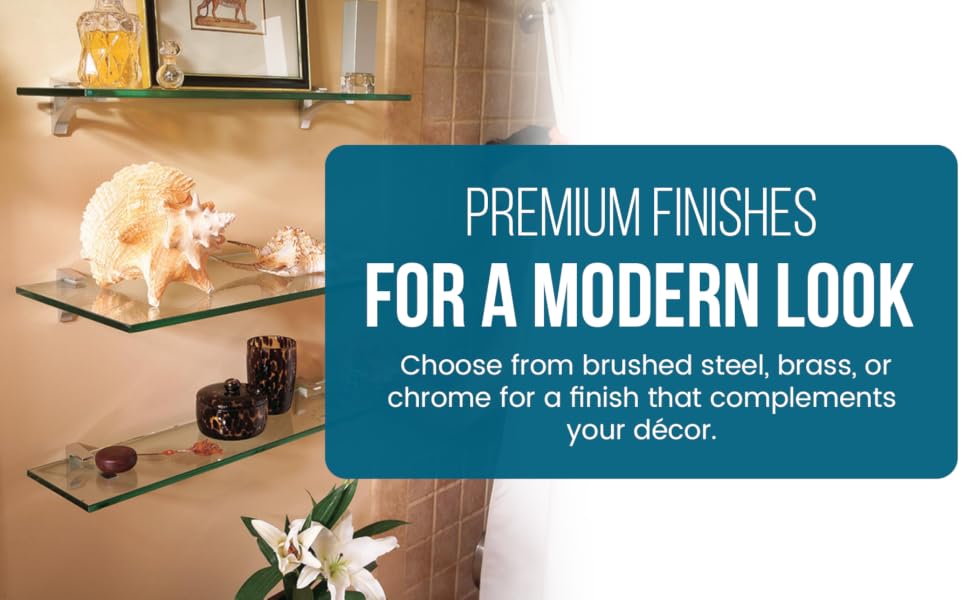 premium glass shelf for a modern look